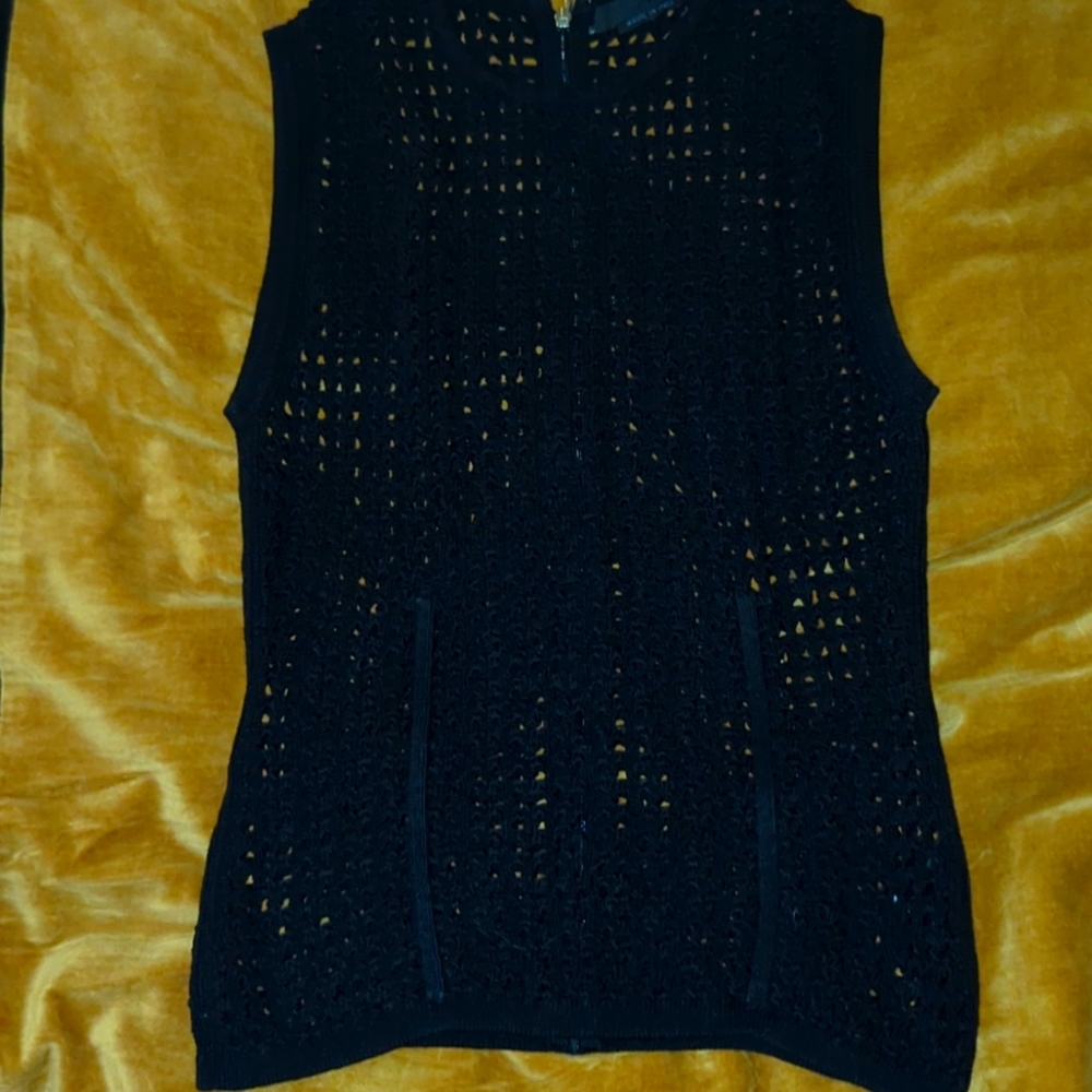 Alexander Wang Cotton Mesh Crew Neck Top